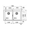 Zlewozmywak wbudowywany Tectonite® Sirius S2D 620-35-35 Kamienny Szary Franke 143.0618.701, kupic - zdjecie №2 - small