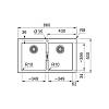 Zlewozmywak wbudowywany Tectonite® Sirius S2D 620-35-35 Onyx Franke 143.0618.688, kupic - zdjecie №2 - small