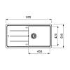 Zlewozmywak wbudowywany Fragranit+ Basis BFG 611-97  Czarny mat Franke 114.0676.291, kupic - zdjecie №2 - small