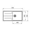 Zlewozmywak wbudowywany Fragranit+ Basis BFG 611-97 Kamienny Szary Franke 114.0676.288, kupic - zdjecie №2 - small