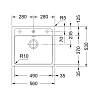 Zlewozmywak wbudowywany Tectonite® Sirius SID 610-49 Kamienny Szary Franke 114.0476.406, nie drogie - zdjecie №3 - small