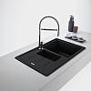 Zlewozmywak wbudowywany Fragranit+ Basis BFG 651-78 Czarny mat / Czarny odpływ Franke 114.0693.555, kupic - zdjecie №2 - small