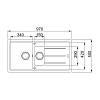 Zlewozmywak wbudowywany Fragranit+ Basis BFG 651-97 Kamienny Szary Franke 114.0676.274, nie drogie - zdjecie №3 - small