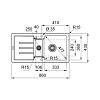 Zlewozmywak wbudowywany Fragranit+ Strada SAG 651-86  Czarny mat Franke 114.0676.322, kupic - zdjecie №2 - small