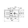 Zlewozmywak wbudowywany Fragranit+ Strada SAG 651-86 Onyx Franke 114.0676.320, kupic - zdjecie №2 - small