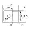 Zlewozmywak wbudowywany Tectonite® Orion OID 611-62  Kamienny Szary Franke 114.0476.310, kupic - zdjecie №2 - small