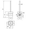 Wisząca szczotka toaletowa Ferro Fiori BR 5050, chrom, zdjecie - zdjecie №4 - small
