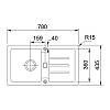 Zlewozmywak wbudowywany Fragranit+ Strada SAG 614-78 Onyx Franke 114.0676.326, kupic - zdjecie №2 - small