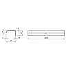 (UFE8C00) Uchwyt FE8 L-2900 aluminium C-0, kupic - zdjecie №2 - small