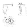 Nóżka meblowa Ferro Fiori M 12040, h=100, max 200kg, aluminium, zdjecie - zdjecie №4 - small