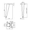 Nóżka meblowa Ferro Fiori M 12040, h=200, max 200kg, czarny, zdjecie - zdjecie №4 - small