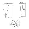 Nóżka meblowa Ferro Fiori M 12040, h=200, max 200kg, czarny, zdjecie - zdjecie №4 - small