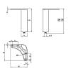 Nóżka meblowa Ferro Fiori M 12070, h=140, max 200kg, czarny, zdjecie - zdjecie №4 - small