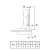 Zawias do szkła, Clip-On, 105°, półnakładany, 3D Muller profi line, zamowienie - zdjecie №6 - small
