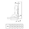 Zawias do szkła, Clip-On, 105°, wewnętrzny, 3D Muller profi line, zamowienie - zdjecie №6 - small
