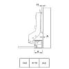 Zawias do profilu aluminiowego, Clip-On, 95°, wewnętrzny, z cichym domykiem, matowa czerń, liniowy prowadnik 3D Muller profi line, zamowienie - zdjecie №6 - small