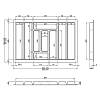 Organizer na sztućce W=800 (728-679mm) L=500 H=42 biały, nie drogie - zdjecie №3 - small