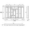Organizer na sztućce W=800 (728-679mm) L=500 H=42 biały, nie drogie - zdjecie №3 - small