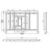 Organizer na sztućce W=900 (828-779mm) L=500 H=42 biały, nie drogie - zdjecie №3 - small