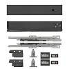 Komplet szuflad Muller Box profi line 3D L=350 Н=95 Antracyt, kupic - zdjecie №2 - small