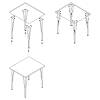 Noga meblowa HAIRPIN Leg Triple h71cm, czarny, zdjecie - zdjecie №4 - small