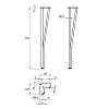 Noga meblowa HAIRPIN Leg Triple h71cm, czarny, nie drogie - zdjecie №3 - small