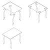 Noga meblowa HAIRPIN Leg Triple h71cm, czarny, zdjecie - zdjecie №4 - small