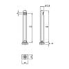 Podpora REKORD H=108 mm, boczna, korpus od 18 mm/ wiercenie Ø12 mm L110 mm / wysokość regulowanego otworu 100 mm/ 400 kg, Italiana Ferramenta, zdjecie - zdjecie №4 - small