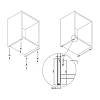 Podpora REKORD H=128 mm, boczna, korpus od 18 mm/ wiercenie Ø12 mm L130 mm / wysokość regulowanego otworu 120 mm/ 150 kg, Italiana Ferramenta, zdjecie - zdjecie №4 - small