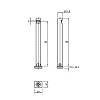 Podpora REKORD H=128 mm, boczna, korpus od 18 mm/ wiercenie Ø12 mm L130 mm / wysokość regulowanego otworu 120 mm/ 400 kg, Italiana Ferramenta, nie drogie - zdjecie №3 - small
