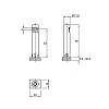 Podpora REKORD H=60 mm, boczna, korpus od 18 mm/ wiercenie Ø12 mm L62 mm / wysokość regulowanego otworu 52 mm/ 400 kg, Italiana Ferramenta, nie drogie - zdjecie №3 - small