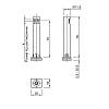 Stopka REKORD H=78mm szczytowa/Ø12mm L80mm/reg.otwór 70mm/150kg,Italiana Ferramenta, nie drogie - zdjecie №3 - small