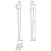 Noga drewniana Dzhuliya, jesion bez powłoki, H=710 mm,, kupic - zdjecie №2 - small