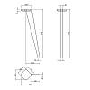 Noga drewniana Stella, jesion bez powłoki, H=710 mm, nie drogie - zdjecie №3 - small