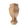 Noga drewniana Kabriol, dąb bez powłoki, H=150 mm, kupic - zdjecie №2 - small