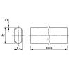 Drążek meblowy owalny 30х15 L=3000mm chrom (m.b), kupic - zdjecie №2 - small