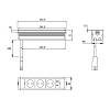 VersaFRAME Blok gniazdowy z ramką, 3 gniazda 1 USB, 5В(А+С), 110-220V, 16A, IP20, czarny matowy / aluminium anodowane, cena - zdjecie №5 - small