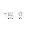 Mufa M6 L11 D8, wbijana, tworzywo, nr 49 (1004925) Hettich, nie drogie - zdjecie №3 - small