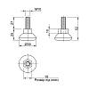 Nóżka meblowa regulowana M10 antypoślizgowa, zdjecie - zdjecie №4 - small