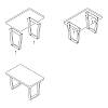 Podstawa do stołu V, 600x80mm, h = 725mm, szary Ral 9006 (Muar), zdjecie - zdjecie №4 - small