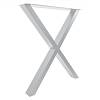 Podstawa do stołu X, 600x80mm, h = 725mm, szary Ral 9006 (Muar), kupic - zdjecie №2 - small