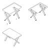 Podstawa do stołu X, 600x80mm, h = 725mm, szary Ral 9006 (Muar), zdjecie - zdjecie №4 - small