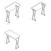 Podstawa do stołu ZVV bar, 400x50mm, h = 1100mm, antracyt Ral 7016 (Muar), zdjecie - zdjecie №4 - small