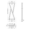 Podstawa do stołu ZVV bar, 400x50mm, h = 1100mm, szary Ral 9006 (Muar), cena - zdjecie №5 - small