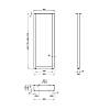 Table base O bar, 400x60mm, h = 1100mm, anthracite Ral 7016 (Muar), zdjecie - zdjecie №4 - small