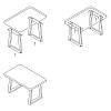 Podstawa do stołu U, 600x80mm, h = 725mm, antracyt Ral 7016 (Muar), zdjecie - zdjecie №4 - small
