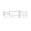 Trzpień wkręcany Twister DU262 T, 24,5 mm, połysk, kolor niebieski (9047854) Hettich, kupic - zdjecie №2 - small
