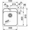 Zlewozmywak wbudowywany stalowy Smart SRX 210-40 TL Stal szlachetna szczotkowana 127.0720.294 Franke, nie drogie - zdjecie №3 - small