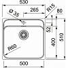 Zlewozmywak wbudowywany stalowy Smart SRX 210-50 TL Stal szlachetna szczotkowana 127.0720.295 Franke, nie drogie - zdjecie №3 - small