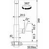 Bateria kuchenna Mythos pull-out  Czarna stal szlachetna  115.0550.442 Franke, zamowienie online - zdjecie №7 - small